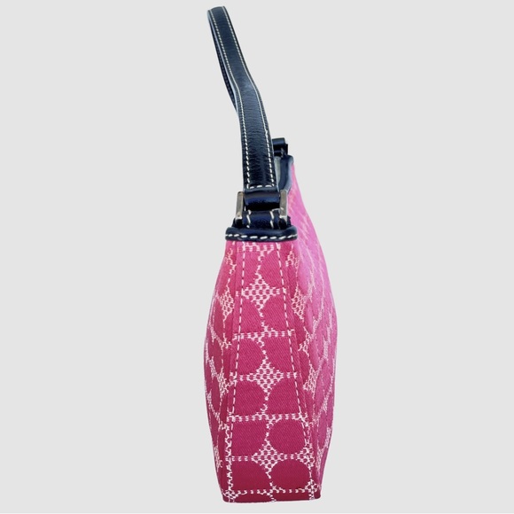 Kate Spade Noel Pink Dot & Leather Mini Shoulder Bag/Baguette Designer Handbag - Picture 12 of 12